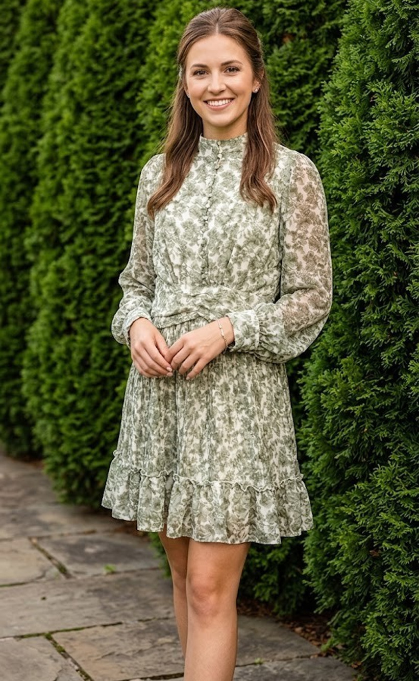 Ivy City Brenley Green Floral Mini Dress XL